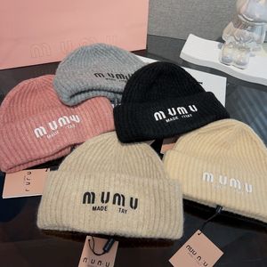 Luxe gebreide merk Cloches Designer Beanie Cap heren en dames fit hoed unisex 100% kasjmier brief vrijetijdshoed buiten mode