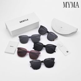Luxury coréenne de marque de marque ronde des lunettes de soleil pour femmes hommes acétate verres de soleil classiques rétro extérieurs oculos de sol gafas myma333i