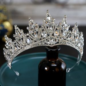 Luxe Koreaanse Crystal Tiara Kroon Voor Vrouwen Meisjes Prinses Trouwjurk Kroon Bruids Haar Feestaccessoires