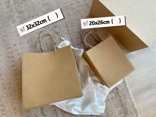 Sac en papier Kraft de luxe sac de créateur Style minimaliste sac à main femmes mode sac à main sacs à provisions sacs en cuir de veau grand sac à main