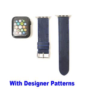 Bracelet de luxe L Designer compatible avec Apple Watch Band 44 mm 45 mm 42 mm 41 mm 40 mm 38 mm 49 mm Bracelet en cuir PU en silicone iWatch Series 8 7 SE 6 5 4 3 2 1 bracelet de montre