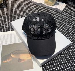 Casquettes de soleil de balle de baseball en dentelle de luxe pour femmes d'été Designer lettre broderie os visière incurvée Casquette Snapback Cap Hip hop Streetwear chapeau