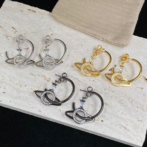 Boucles d'oreilles planète Alphabet de luxe pour femmes, plaqué argent 925, cadeaux de mariage, à la mode, bijoux Boutique préférés, or 18 carats