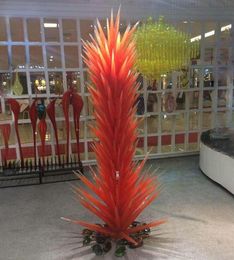 Grote Hand Vloerlampen Boom Oranje Murano Tuin Park Conifer Glas Sculptuur