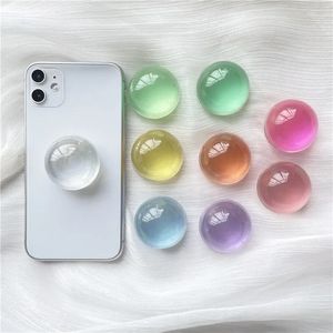 Luxe laser glitter kristallen ball universele grip tok telefoonhouders Stand Socket voor iPhone voor Samsung Support Telefoonbeugel