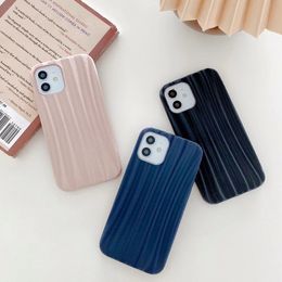 Étuis de téléphone en cuir PU à motif litchi laser de luxe pour iPhone 12 Mini 11 Pro X XR XS Max 7 8 Plus Design simple Housse de protection antichoc Étui de style professionnel