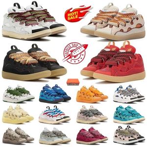 Luxe Lavin Leather Curb Sneakers Designer Jurk Schoenen Stijl Jaren '90 Buitengewone Sneaker Reliëf Leer Heren Dames In Nappa Kalfsleer Schoen Rubberen Platformzool