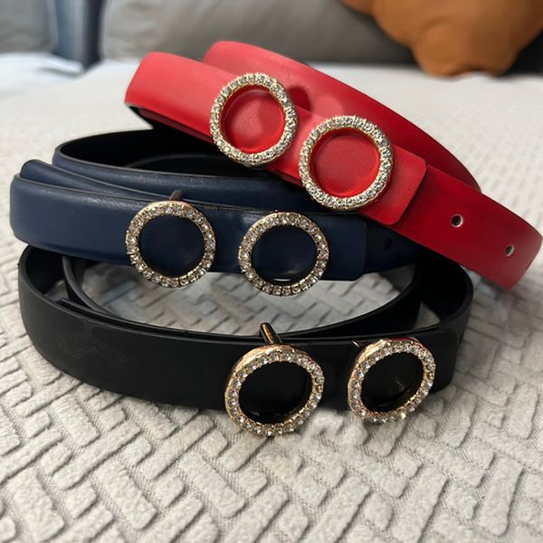 Designer de ceinture en cuir de luxe pour femmes diamant lettre boucle lisse taille ceintures dames Ceinture mince ceinture ferry ceinture Cintura Luxe