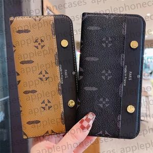 Étui de téléphone folio en cuir de luxe Designer iPhone Case Slot pour carte pour Apple iPhone 15 14 13 12 11 Pro Max 15Pro 14Plus 15promax 14promax Brand Flip Wallet Mobile Cover