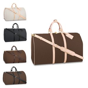 Cuero de lujo M41416 Bolso de lona Bolsos de viaje de diseñador para hombres Bolso de demolición hombro de viaje BANDOULIERE monedero de mano LVS Keepalls impermeable Certificado