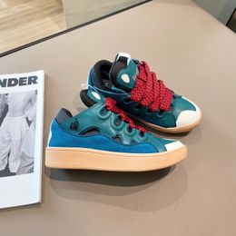 Baskets en cuir de luxe Chaussures de créateurs pour hommes Baskets décontractées extraordinaires Semelle plateforme en caoutchouc de veau Paris Baskets tendance pour hommes