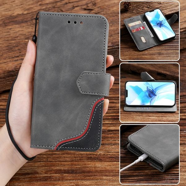 Fundas de cuero de lujo para Samsung Galaxy S21 S20 FE S10 S9 S8 Plus S7 Edge Note 8 9 10 Pro 20 Ultra, Funda con soporte para teléfono