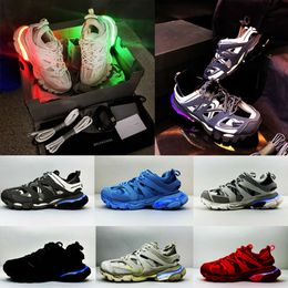 Luxe Led Track 3.0 Sneakers Designer Heren Trainers Dames Platform Schoenen Gomma Lederen Casual Schoen All Blacks Wit Nylon 36-45 NO472