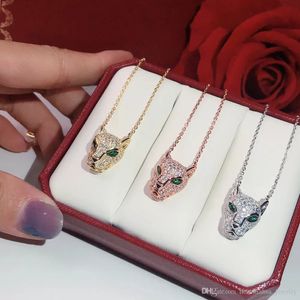 Collier pendentif léopard de luxe dames classique Designer pendentif colliers pour femmes bijoux de haute qualité