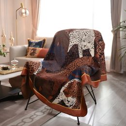 Luxe luipaard bedrukte huidvriendelijke dekens fluweel gooi Twin Queen King deken verdikte reisbank gooi deken
