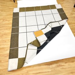 Luxe brief Designer Deken Kasjmier Zachte Merino Wool sjaalsjaal draagbaar warm plaid sofa bed gebreide gooi dekencadeau voor vrouwen 1500 g