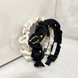 Luxe lettre bandeau marque concepteur bandeau cristal strass cheveux cerceau femmes cheveux bijoux accessoires