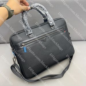 Lettre de luxe sac d'ordinateur portable hommes sac mallette design classique noir sacs d'ordinateur haute capacité sac à main d'épaule d'affaires