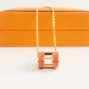 Luxe brief ketting modeontwerpster ketting mannen en vrouwen gouden ketting middelgrote 45 cm lengte cadeau