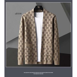 Lettre de luxe imprimé Cardigan veste hommes Designer marque mode poche tricoté Cardigan pull manteau hommes 2024 gucc pull décontracté