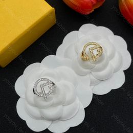 Luxe Letters Diamanten Ringen Voor Vrouwen Designer Sieraden Mode Hip Hop Heren Range Party Dames Goud Liefde Open Ringen met Doos 925 Zilver -3