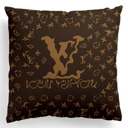 Lettres de luxe jet coussin coussin de coton de concepteur coton pur coussin confortable coussin 45 * 45 cm oreiller sans noyau