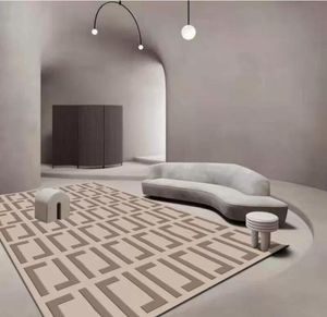 Carpets de salon de luxe Lettre de concepteur tapis décoratif tapis de pied de pied marque f tapis fashion moule doux en velours chambre hou7585381
