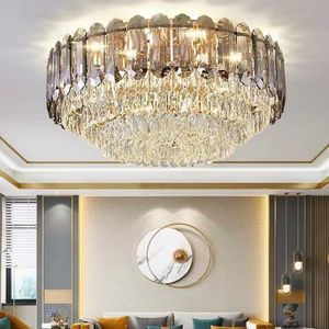 Plafond de salon de luxe pour grande lampe à cristal moderne Décoration de la maison Cristal Courir de luminaire