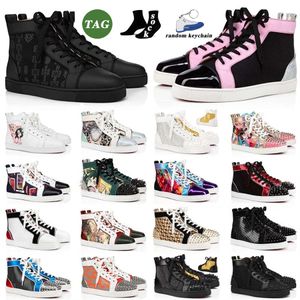 Mocasines de lujo Zapatos para correr de diseñador Zapatillas de deporte con plataforma Junior Spikes Hombres Mujeres Zapato casual Negro Blanco Parte inferior con brillo Zapatillas planas marca Zapatillas de deporte al aire libre