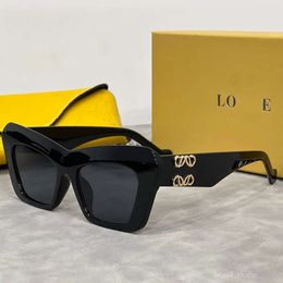 Lunettes de soleil de luxe Loewee pour femmes, lunettes de soleil œil de chat, lunettes de soleil de plage unisexes, montures vintage, design de luxe UV400 avec étui, très bonnes lunettes de soleil femme 204