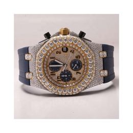 Luxe die er volledig uitziet, bekijk Iced Iced for Men Woman Top vakmanschap uniek en dure Mosang Diamond Watchs voor Hip Hop Industrial Luxueuze 89017