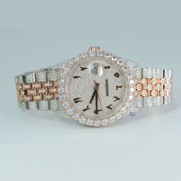 Luxe die er volledig uitziet, bekijk Iced Iced for Men Woman Top vakmanschap uniek en dure Mosang Diamond Watchs voor Hip Hop Industrial Luxueuze 17533