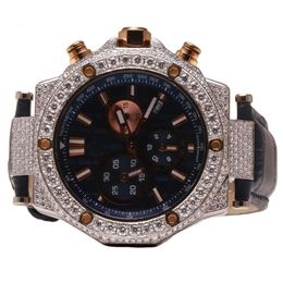 Luxe die er volledig uitziet, bekijk Iced Iced for Men Woman Top vakmanschap uniek en dure Mosang Diamond 1 1 5a horloges voor hiphop industrieel luxueuze 8047