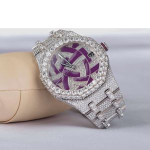 Luxury mirando completamente reloj helado para hombres de la mujer