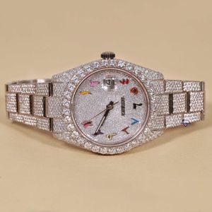 Luxe die er volledig uitziet, bekijk Iced Iced for Men Woman Top vakmanschap uniek en dure Mosang Diamond Watchs voor Hip Hop Industrial Luxueuze 22713