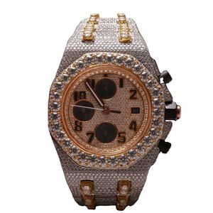 Luxury à la recherche entièrement Iced Out for Men Woman Top Craftsmail Unique et coûteux Mosang Diamond Montres pour Hip Hop Industrial Luxurious 25861