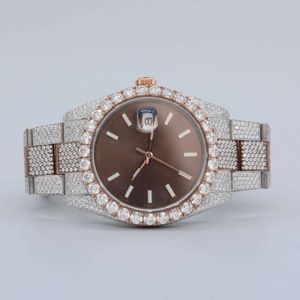 Luxury à la recherche de luxe Regardez Iced Out for Men Woman Top Craftsmail Unique et coûteux Mosang Diamond Montres pour Hip Hop Industrial Luxurious 57586