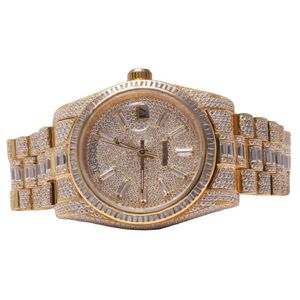 Luxury Looking Full Regardez Iced Out for Men Woman Top Craftsmail Unique et coûteux Mosang Diamond Montres pour Hip Hop Industrial Luxurious 86484