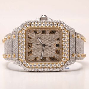Luxe die er volledig uitziet, bekijk Iced Iced for Men Woman Top vakmanschap uniek en dure Mosang Diamond Watchs voor Hip Hop Industrial Luxueuze 29327