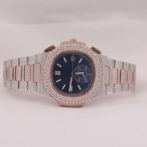 Luxe die er volledig uitziet, bekijk Iced Iced for Men Woman Top vakmanschap uniek en dure Mosang Diamond Watchs voor Hip Hop Industrial Luxueuze 40746