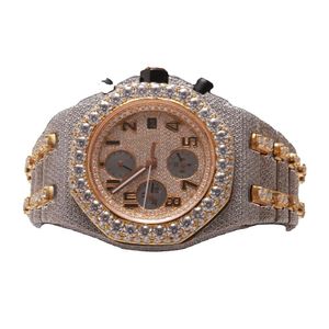 Luxury à la recherche de luxe Regardez Iced Out for Men Woman Top Craftsmail Unique et coûteux Mosang Diamond Montres pour Hip Hop Industrial Luxurious 12769