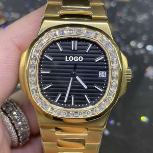 Luxe die er volledig uitziet, bekijk Iced Iced for Men Woman Top vakmanschap uniek en dure Mosang Diamond Watchs voor Hip Hop Industrial Luxueuze 75530