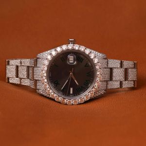 Luxe die er volledig uitziet, bekijk Iced Iced for Men Woman Top vakmanschap uniek en dure Mosang Diamond Watchs voor Hip Hop Industrial Luxueuze 56921