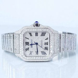 Luxe die er volledig uitziet, bekijk Iced Iced for Men Woman Top vakmanschap uniek en dure Mosang Diamond 1 1 5a horloges voor hiphop industrieel luxueuze 1861