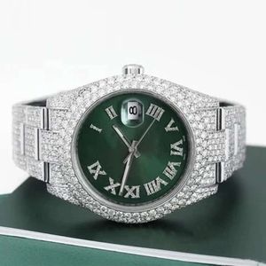 Luxe die er volledig uitziet, bekijk Iced Iced for Men Woman Top vakmanschap uniek en dure Mosang Diamond 1 1 5a horloges voor hiphop industrieel luxueuze 8685