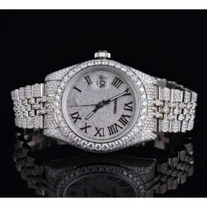 Luxe die er volledig uitziet, bekijk Iced Iced for Men Woman Top vakmanschap uniek en dure Mosang Diamond 1 1 5a horloges voor hiphop industrieel luxueuze 6326