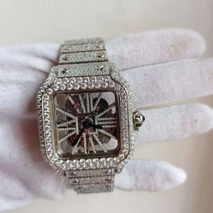Luxe die er volledig uitziet, bekijk Iced Iced for Men Woman Top vakmanschap uniek en dure Mosang Diamond 1 1 5a horloges voor hiphop industrieel luxueuze 1042