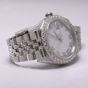 Luxe die er volledig uitziet, bekijk Iced Iced for Men Woman Top vakmanschap uniek en dure Mosang Diamond 1 1 5a horloges voor hiphop industrieel luxueuze 4526