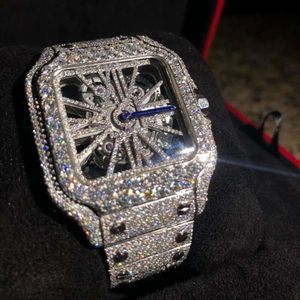 Luxe die er volledig uitziet, bekijk Iced Iced for Men Woman Top vakmanschap uniek en dure Mosang Diamond 1 1 5a horloges voor hiphop industrieel luxueuze 6232
