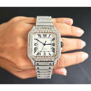 Luxe die er volledig uitziet, bekijk Iced Iced for Men Woman Top vakmanschap uniek en dure Mosang Diamond 1 1 5a horloges voor hiphop industrieel luxueuze 2815